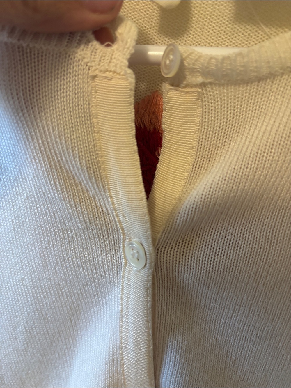 Moth by Anthropologie Cream Crewneck Sweater with Pink & Red Rose Embroidery - Picture 7 of 9